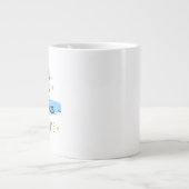 Grappige collega vertrekt, weg voor collega grote koffiekop (Voorkant)