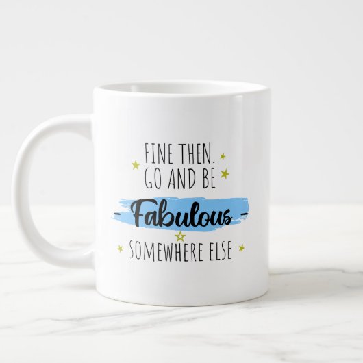 Grappige collega vertrekt, weg voor collega grote koffiekop (Links)