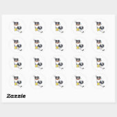 Grappige Collie hond gemorste mayonaise Ronde Sticker (Vel)