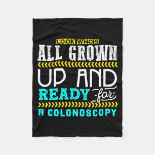 Grappige colonoscopie grap medische humor check-up fleece deken