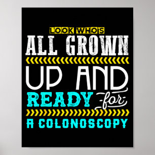 Grappige colonoscopie grap medische humor check-up poster