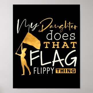 Grappige Color Guard Moeder Vader Dochter Doet Die Poster