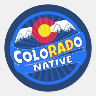 Grappige Colorado vlag rad inheemse stickers