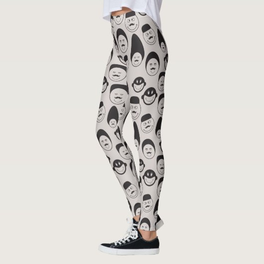 Grappige Comic Faces Leggings (Links)