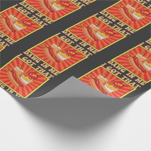 Grappige Comic Hot Dogs Combo Ik Heb Die Hond In M Cadeaupapier (Hoek)