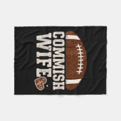 Grappige Commish Vrouw Fantasy Football Lieve Comp Fleece Deken (Voorkant (Horizontaal))