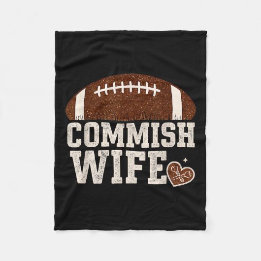 Grappige Commish Vrouw Fantasy Football Lieve Comp Fleece Deken (Voorkant)