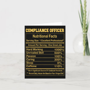 Grappige Compliance Officer Voedingsfeiten Motivat Kaart