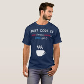Grappige computer codering programmeren t-shirt (Voorkant volledig)