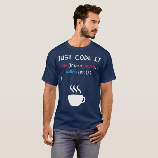 Grappige computer codering programmeren t-shirt (Voorkant volledig)