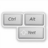 Grappige Computer Geek Laptop Prank Toch Delete Ke Sticker (Voorkant)