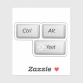 Grappige Computer Geek Laptop Prank Toch Delete Ke Sticker (Vel)