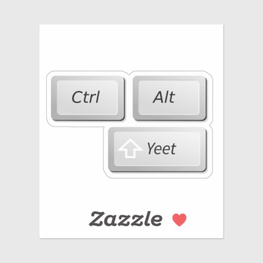 Grappige Computer Geek Laptop Prank Toch Delete Ke Sticker (Vel)