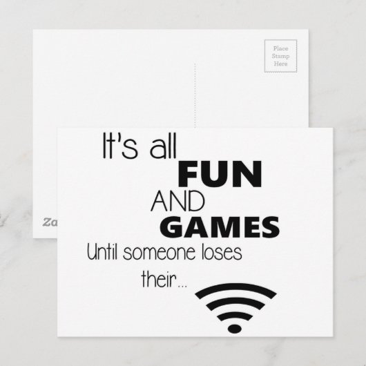 Grappige Computer/het Citaat van Internet Briefkaart (Voorkant / Achterkant)