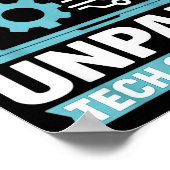 Grappige computer ingenieur ik ben de onbetaalde t poster (Hoek)