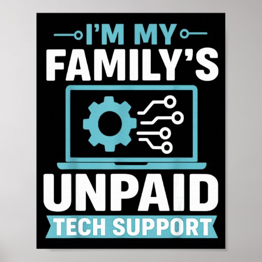 Grappige computer ingenieur ik ben de onbetaalde t poster (Voorkant)