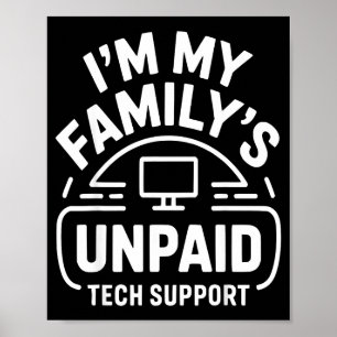 Grappige computer ingenieur ik ben het onbetaalde poster
