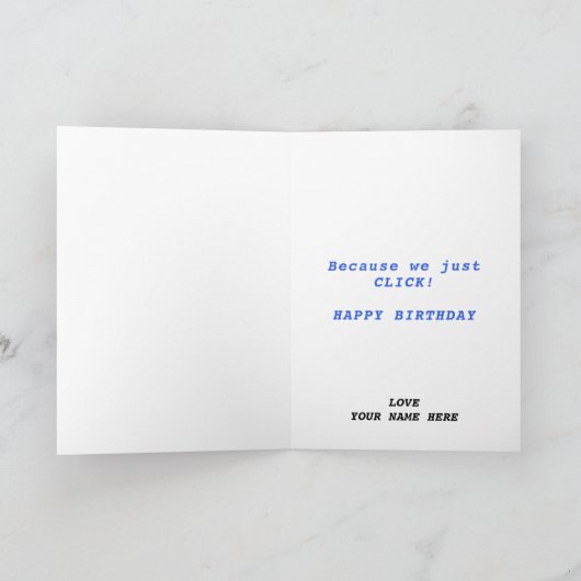 Grappige computer muis klik moeder gelukkige verja bedankkaart (Binnen)