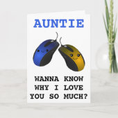 Grappige computer muis Klik tante Happy Birthday Bedankkaart (Voorkant)