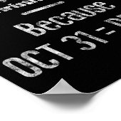 Grappige Computer Wetenschapper Halloween Kerst Ne Poster (Hoek)