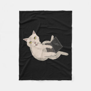 Grappige Computer Whisperer Cat IT Professional En Fleece Deken