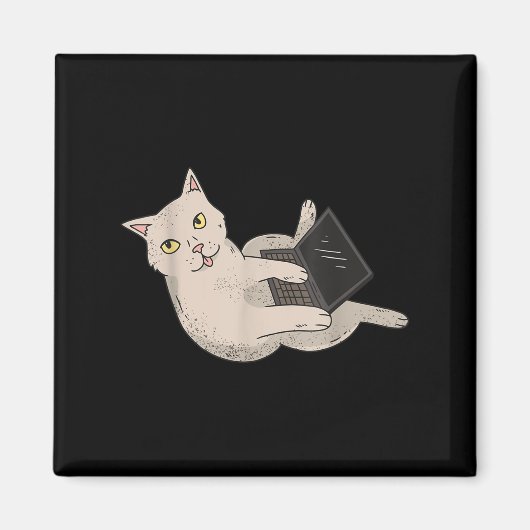 Grappige Computer Whisperer Cat IT Professional En Magneet (Voorkant)
