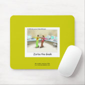 Grappige Computernerd Cartoon Op Kwaliteit Muismat (Met muis)