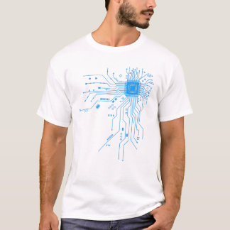 Grappige Computernerd PCB-ontwerp CPU-chip Circuit T-shirt