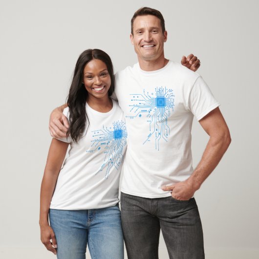 Grappige Computernerd PCB-ontwerp CPU-chip Circuit T-shirt (Unisex)