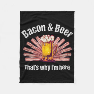 Grappige con en bier daarom ben ik hier BBQ en con Fleece Deken