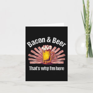 Grappige con en bier daarom ben ik hier BBQ en con Kaart