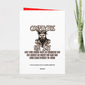 Grappige Confucius kerst Feestdagen Kaart (Achterkant)