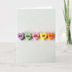 Grappige Conversation Hearts Kaart