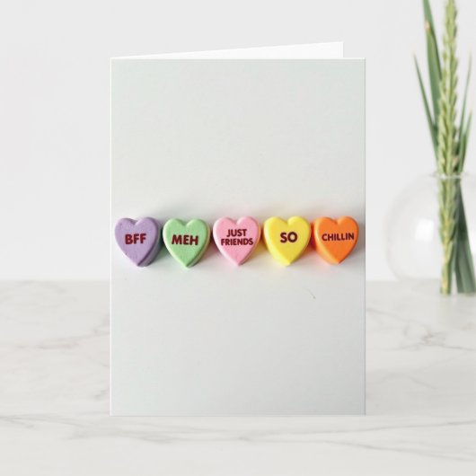 Grappige Conversation Hearts Kaart (Voorkant)