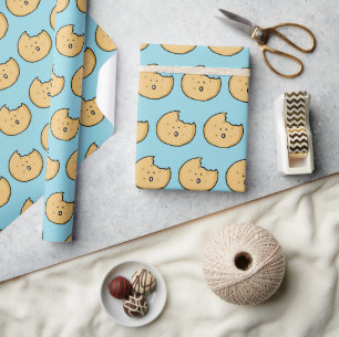 Grappige Cookie Cartoon met Bite Cadeaupapier