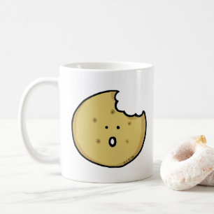 Grappige Cookie Cartoon met Bite Koffiemok