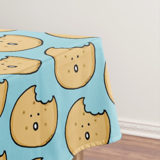 Grappige Cookie Cartoon met Bite Tafelkleed (Voorbeeld)