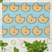 Grappige Cookie Cartoon met Bite Theedoek (Gevouwen)