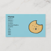Grappige Cookie Cartoon met Bite Visitekaartje (Voorkant)