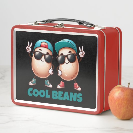 Grappige Cool Beans Draag Petten en Sneakers (In situ)