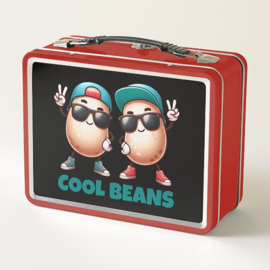 Grappige Cool Beans Draag Petten en Sneakers (Achterkant)