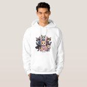 Grappige Cool Cat Pullover voor Cat Lovers & Gamer (Voorkant volledig)