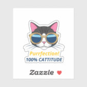 Grappige Cool Cat Purfection Sticker (Vel)