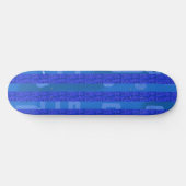 Grappige Cool Chic Blue geometrische strepen Persoonlijk Skateboard (Horizontaal)