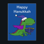 Grappige Cool Dragon en Menorah Happy Chanoeka Art Feestdagenkaart<br><div class="desc">Hilarische schattige draak met menorakaarsen originele kunst Happy Chanoeka ontwerp is geweldig voor iedereen die van draken houdt en Chanoeka feestdagen viert.</div>