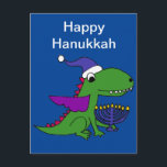 Grappige Cool Dragon en Menorah Happy Chanoeka Art Feestdagenkaart<br><div class="desc">Hilarische schattige draak met menorakaarsen originele kunst Happy Chanoeka ontwerp is geweldig voor iedereen die van draken houdt en Chanoeka feestdagen viert.</div>