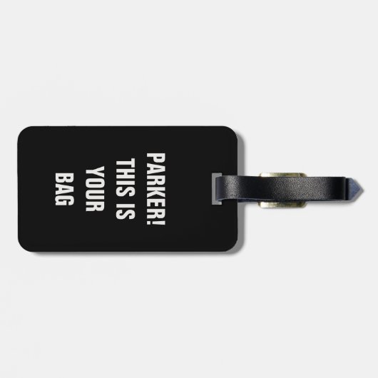 Grappige Cool Minimalist Typography Aangepaste naa Bagagelabel (Achterkant horizontaal)