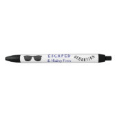 Grappige Cool Shades Ontsnapt & Verbergen Geperson Zwarte Inkt Pen (Voorkant)