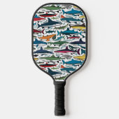 Grappige Cool Shark Print Abstract Pickleball Paddle (Voorkant)