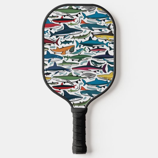 Grappige Cool Shark Print Abstract Pickleball Paddle (Voorkant)
